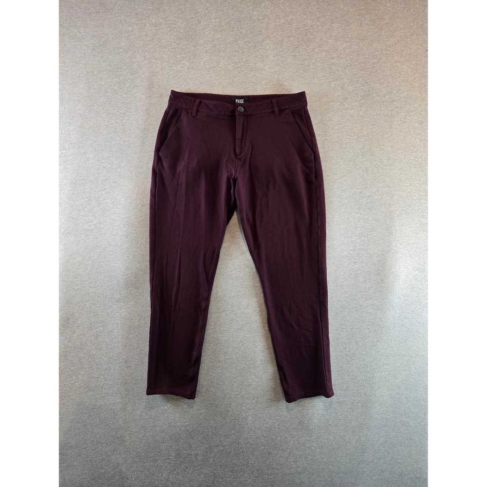 Paige Stafford Trousers Mens 32 Shaded Currant Burgundy Slim Stretch Chino Pants
